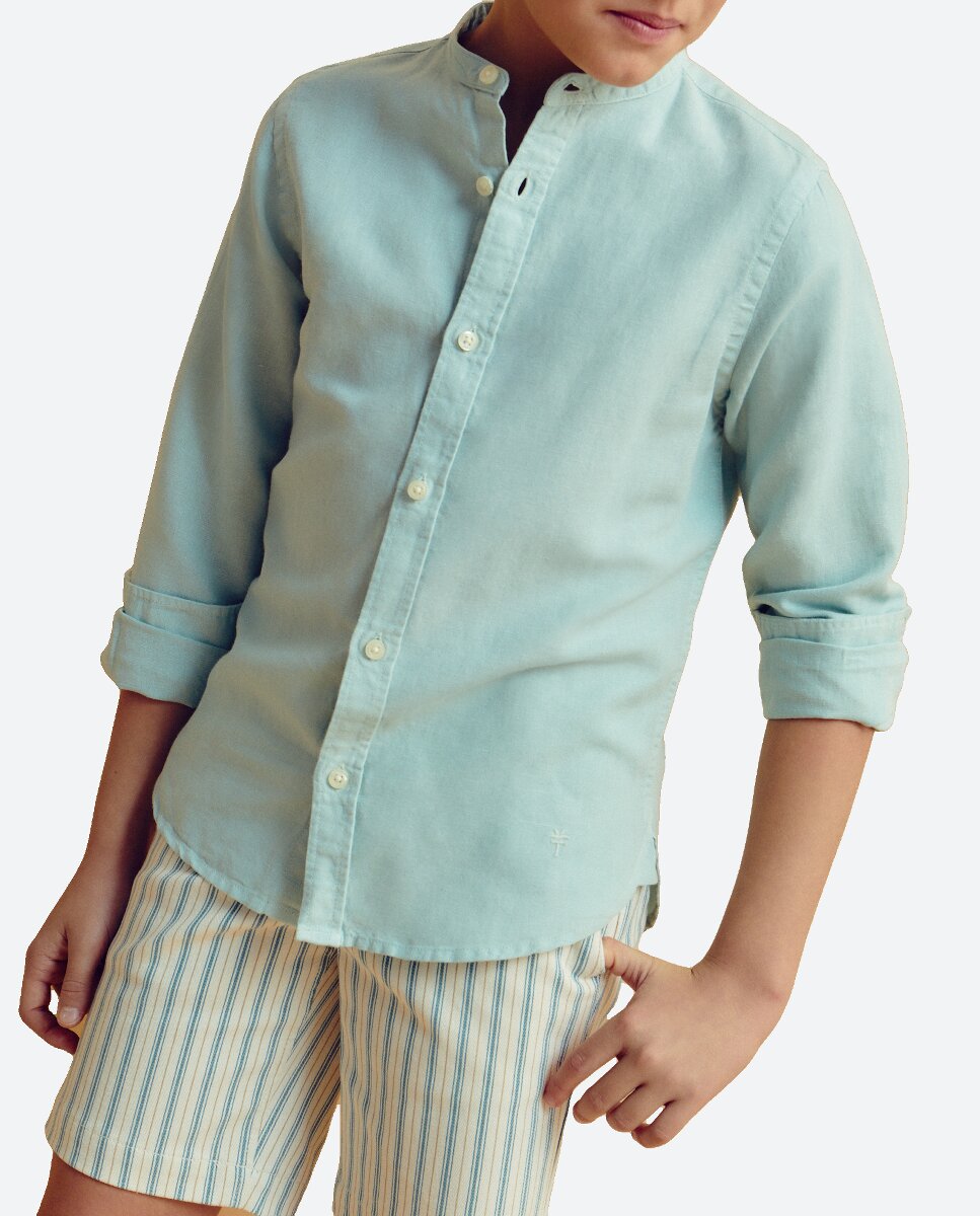 Imagen 0 de Camisa con cuello mao de niño