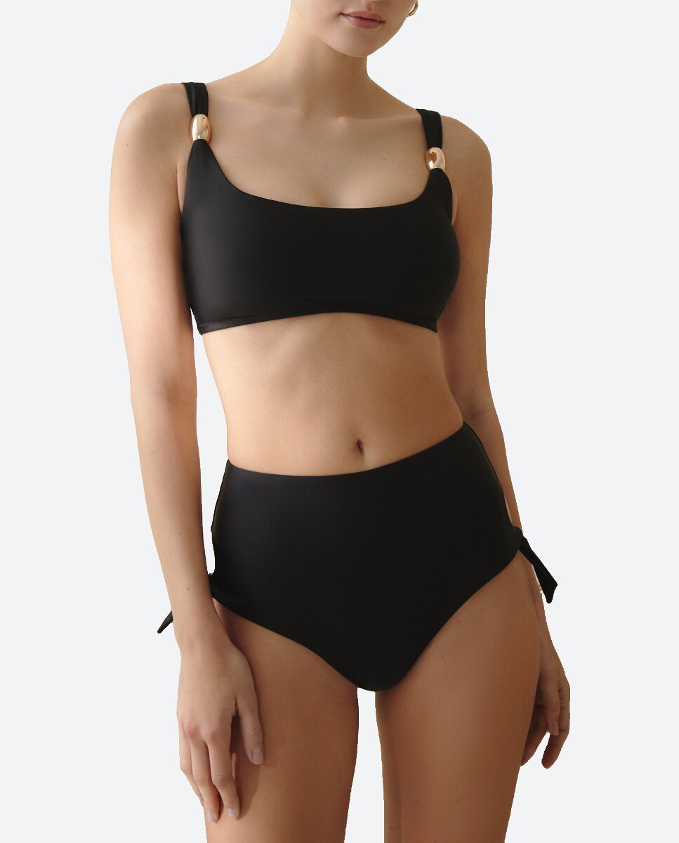 Imagen 0 de Top de bikini con piezas doradas