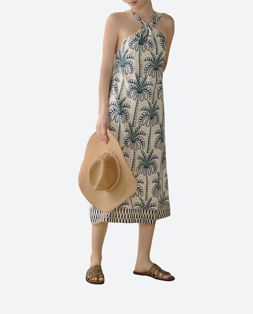 Imagen 0 de Vestido largo cuello halter