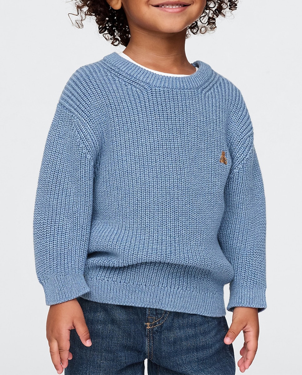 Imagen 0 de Jersey con cuello redondo y punto de niño