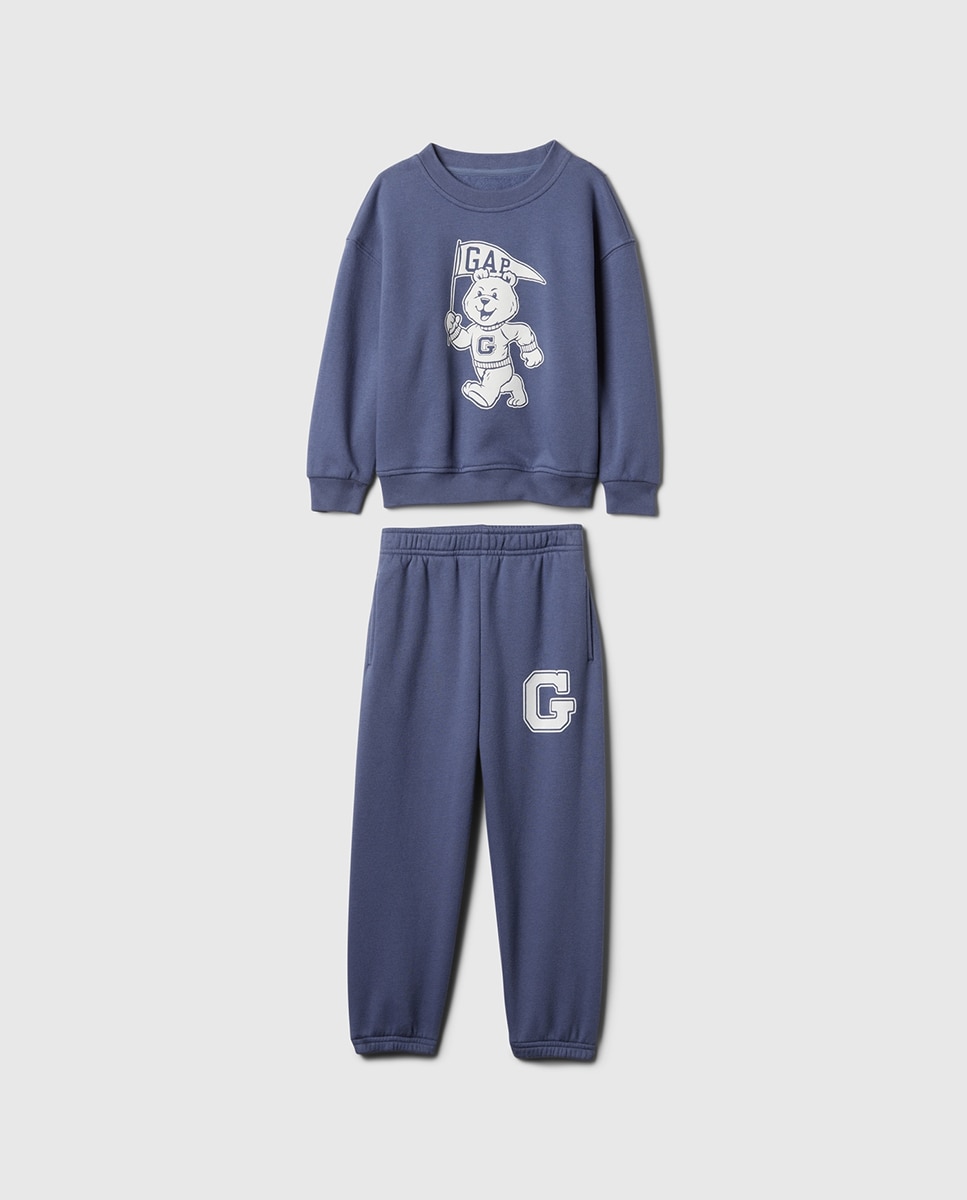 Imagen 0 de Chándal  de niño de sudadera de manga larga con gráfico frontal y pantalón con goma en la cintura