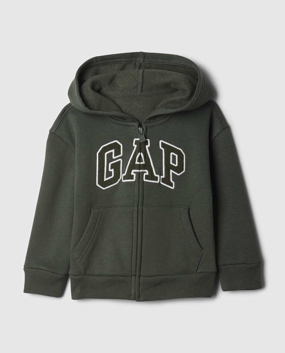 Imagen 0 de Sudadera de niño de manga larga con capucha y logotipo de Gap en la parte delantera