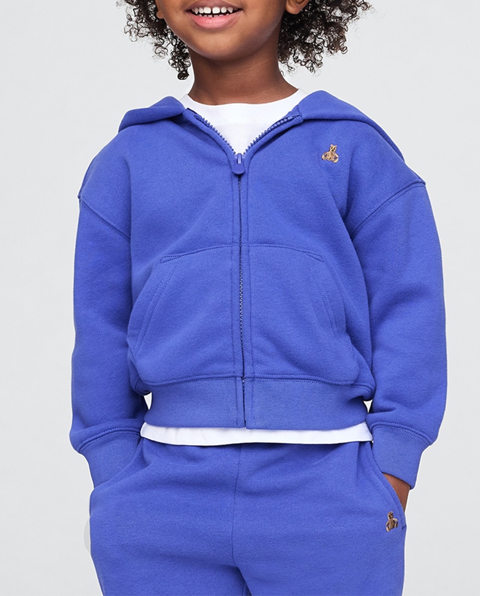 Imagen 0 de Sudadera con capucha y cremallera suave vintage para bebé
