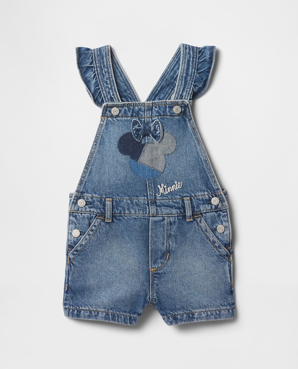 Imagen 0 de Pantalones corto con tirantes de bebé niña