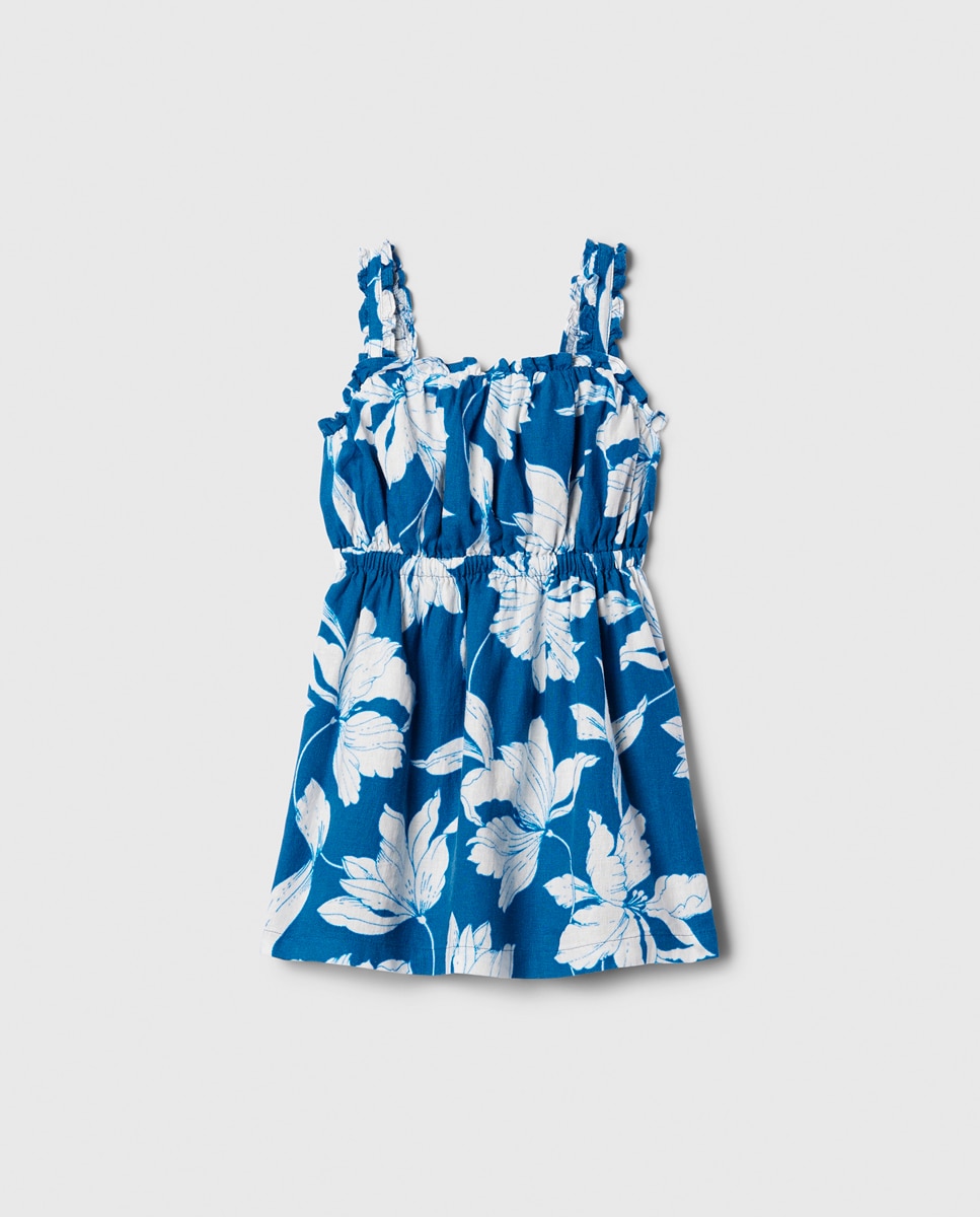 Imagen 0 de Vestido estampado sin mangas con cuello cuadrado