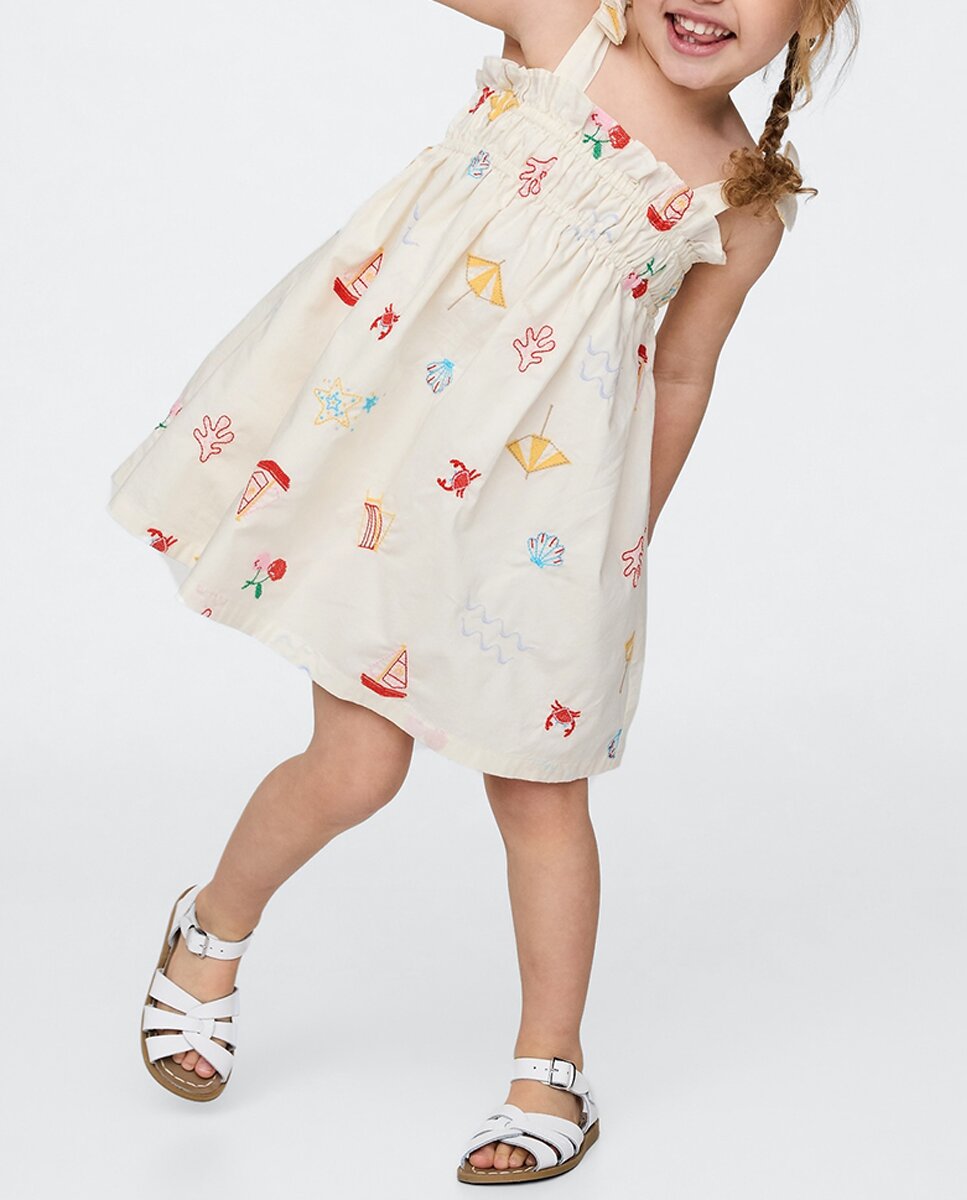 Imagen 0 de Vestido de tirantes con lazo para bebés y niñas pequeñas