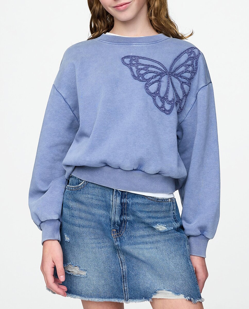 Imagen 0 de Sudadera con cuello redondo de niña