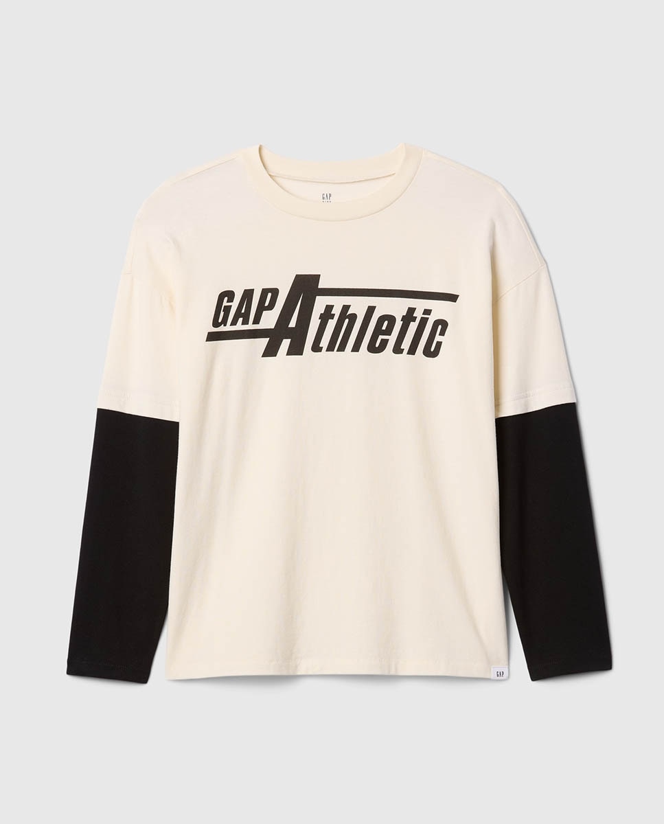 Imagen 0 de Camiseta gráfica de doble capa Relaxed de niño