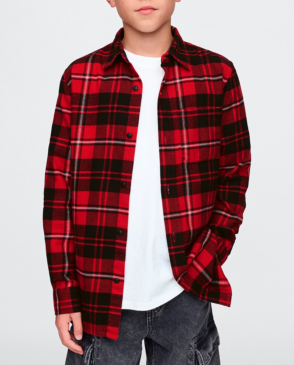 Imagen 0 de Camisa de franela de algodón orgánico para niños
