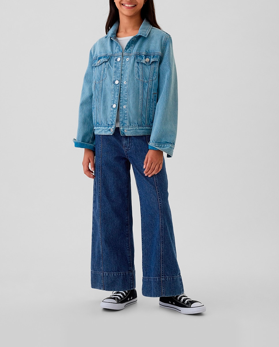 Imagen 0 de Pantalón vaquero ancho de niña