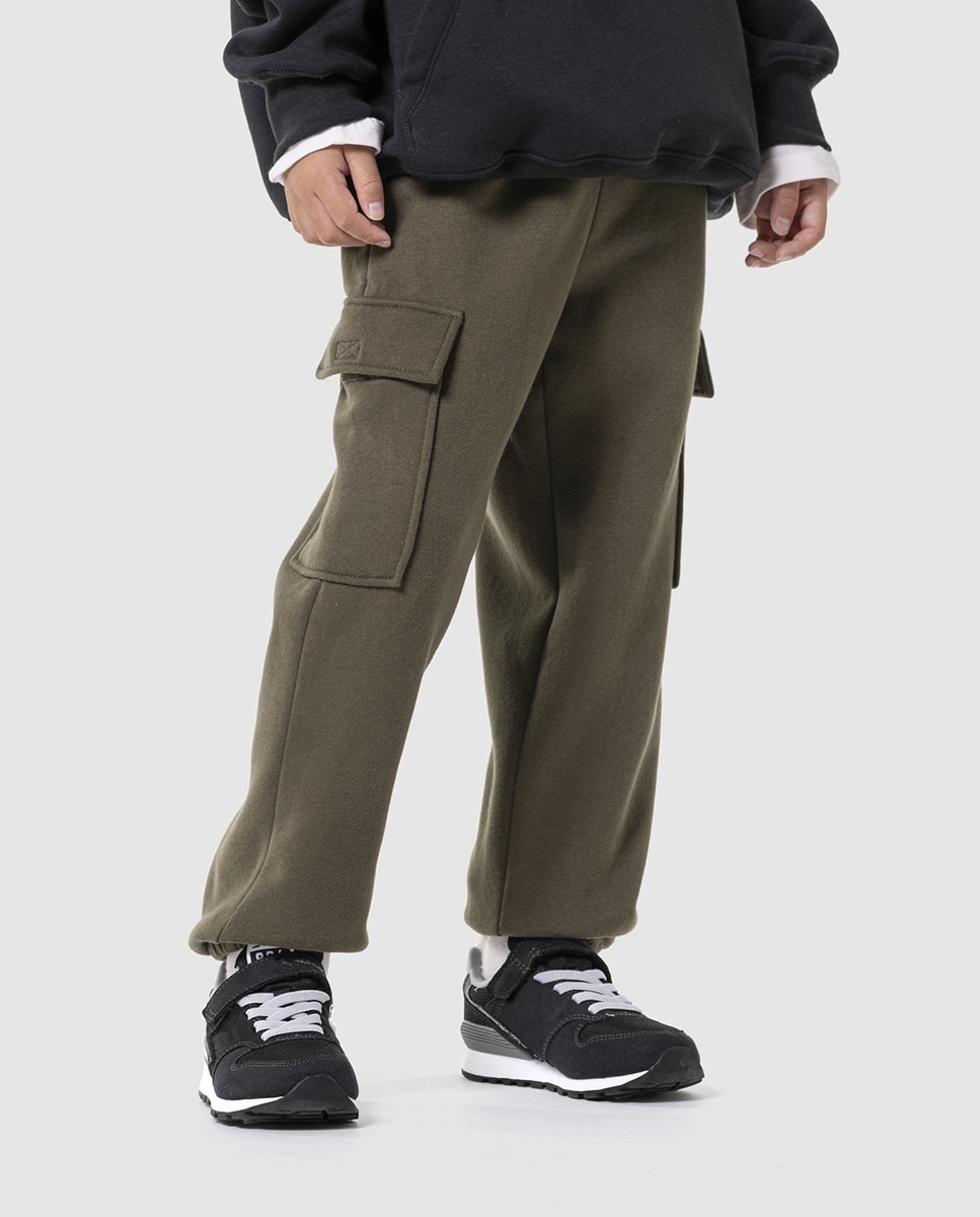 Imagen 0 de Pantalón de niño liso con bolsillos cargo