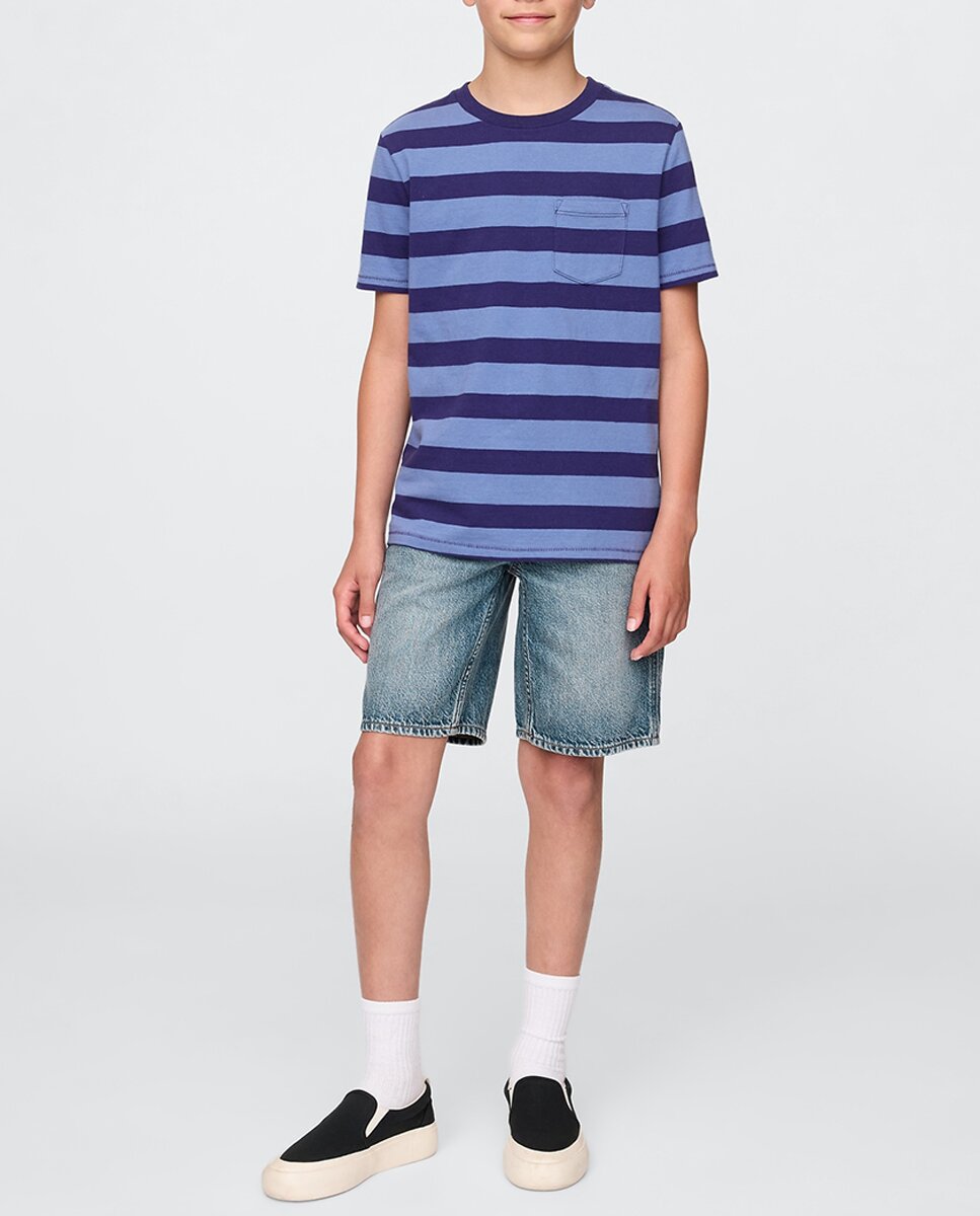 Imagen 0 de Pantalones cortos de carpintero de mezclilla holgada ultrasuave de los 90 para niños