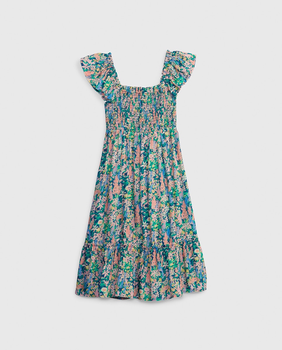Imagen 0 de Vestido de niña manga corta con estampado