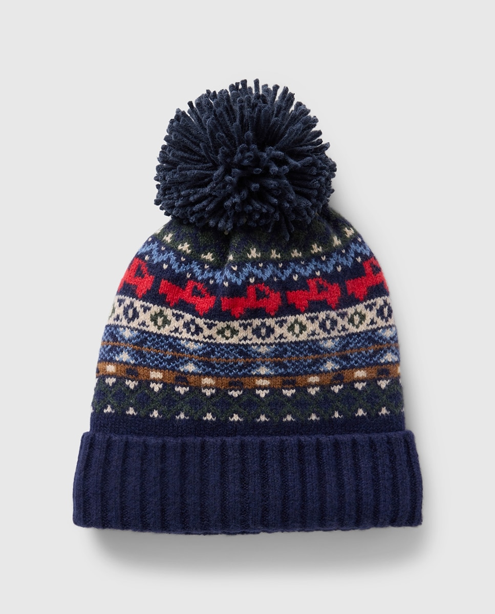 Imagen 0 de Gorro de bebé niño con pompón