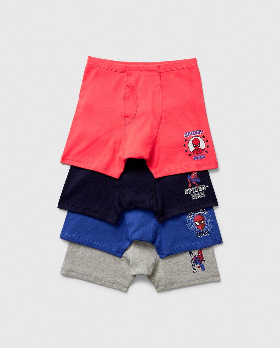 Imagen 0 de Pack de cuatro bóxers de niño con estampado Spiderman
