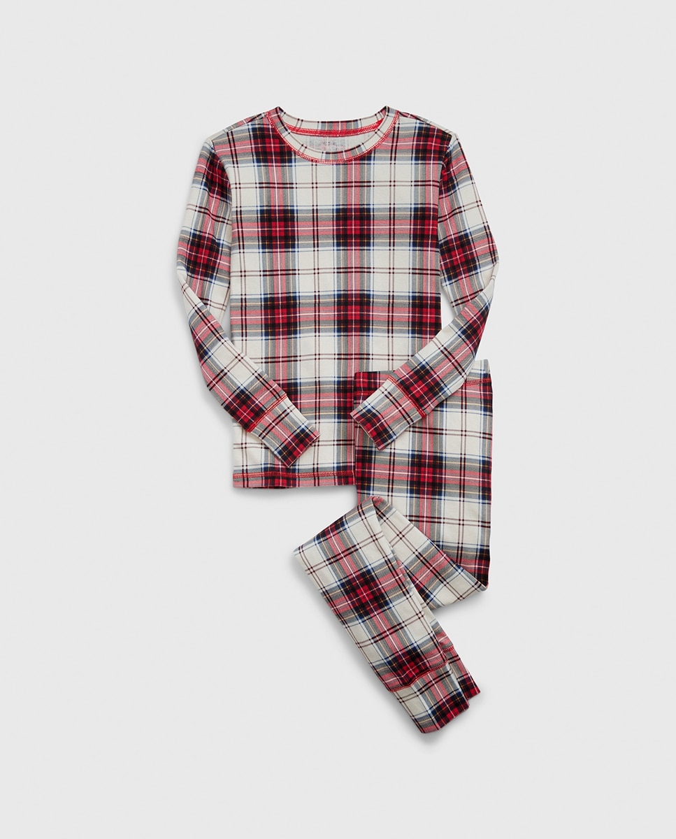 Imagen 0 de Pijama de niño de 2 piezas con estampado de cuadros