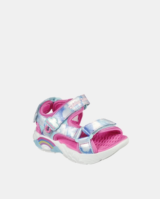 Imagen 0 de Sandalias abiertas Rainbow Racer Sandal de bebé niña con dibujo arcoíris y luces