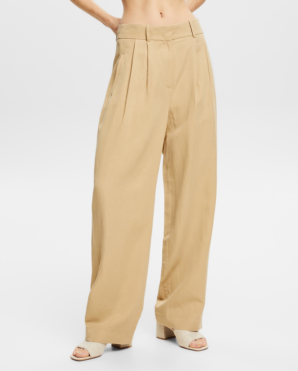 Imagen 0 de Pantalón de mujer wide leg TENCEL? y lino