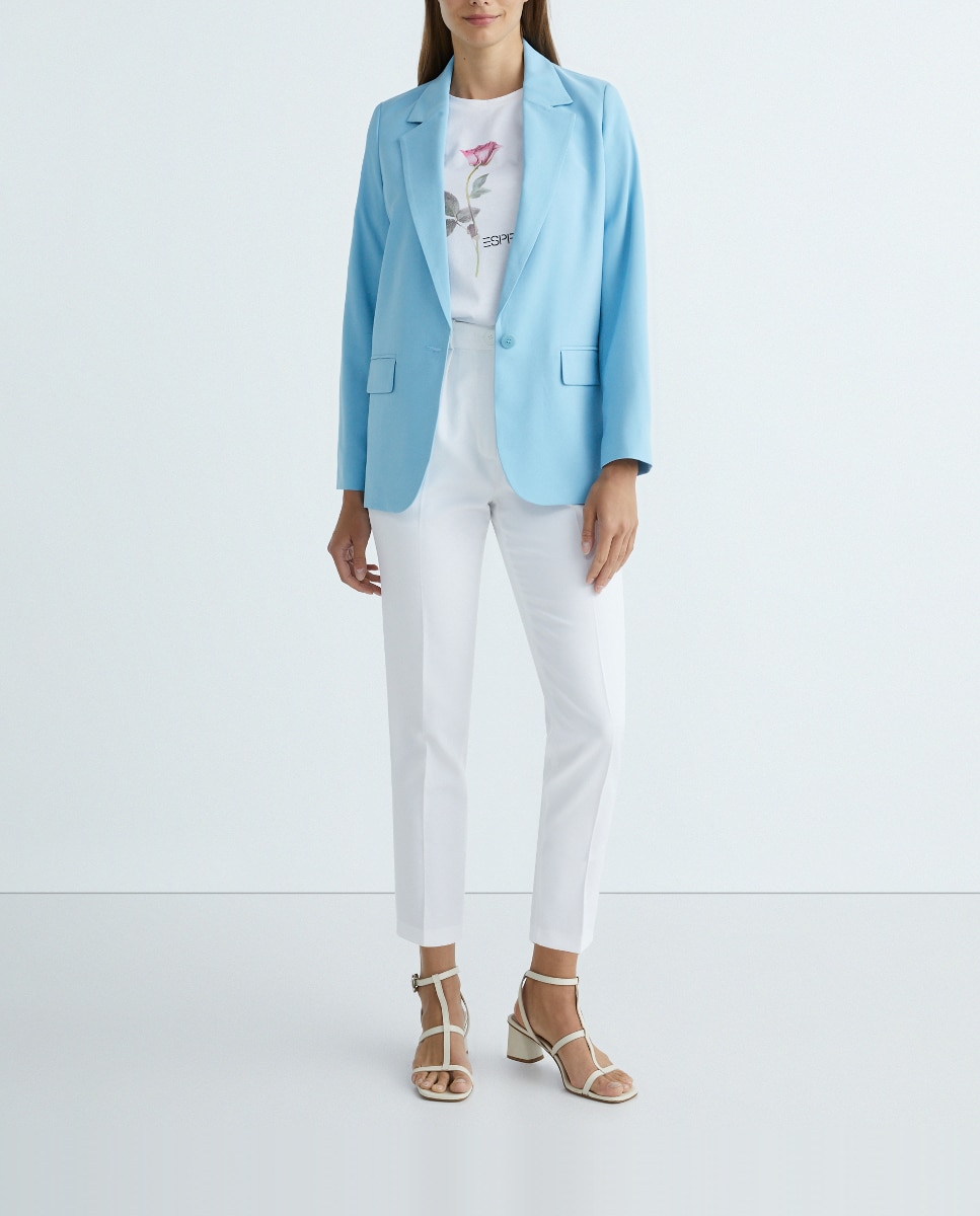 Imagen 0 de Pantalón traje de mujer pinzas slim fit