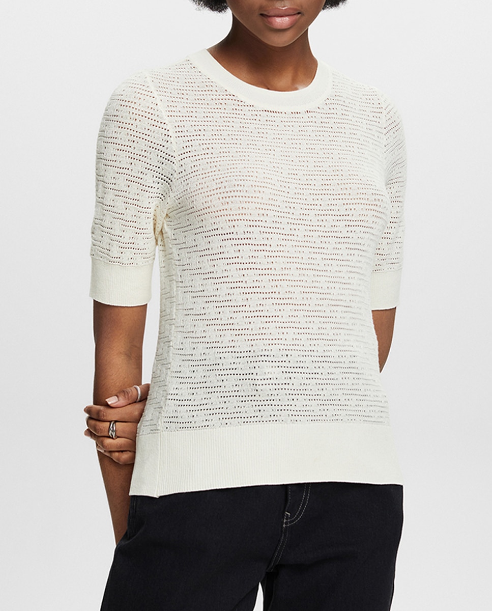 Imagen 0 de Jersey de mujer pointelle con lino