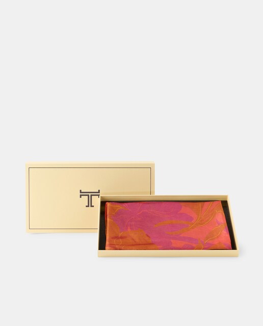 Imagen 0 de Echarpa de chifon seda con estampado floral