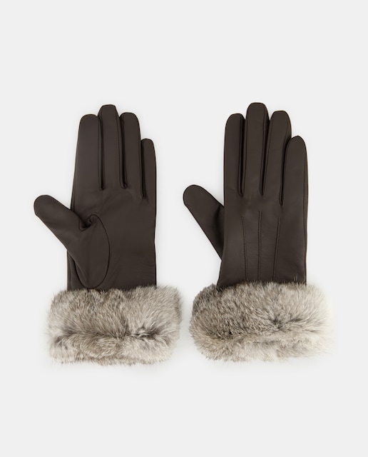 Imagen 0 de Guantes piel pelo puño caja Navidad