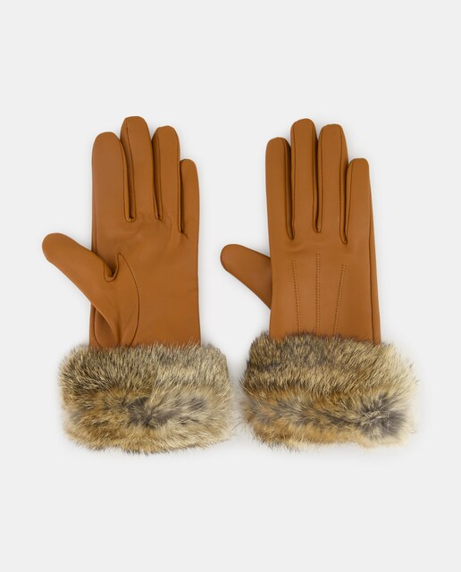 Imagen 0 de Guantes piel pelo puño caja Navidad