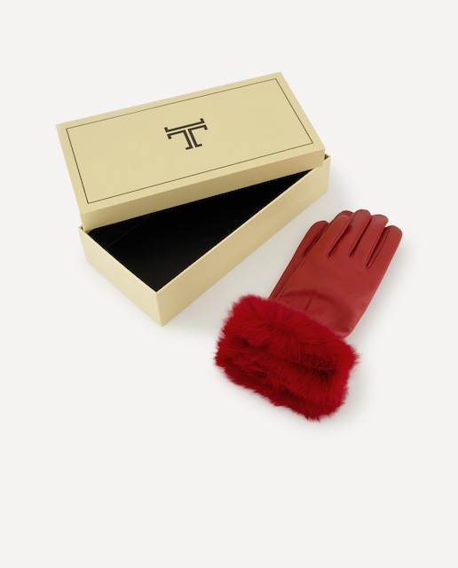 Imagen 0 de Guantes piel puño pelo