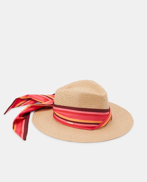Imagen 0 de Sombrero con fular estampado rayas multicolor