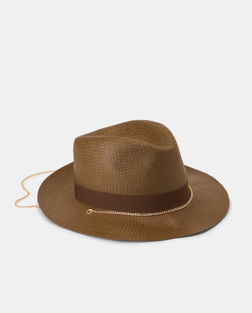 Imagen 0 de Fedora de papel con cadena dorada