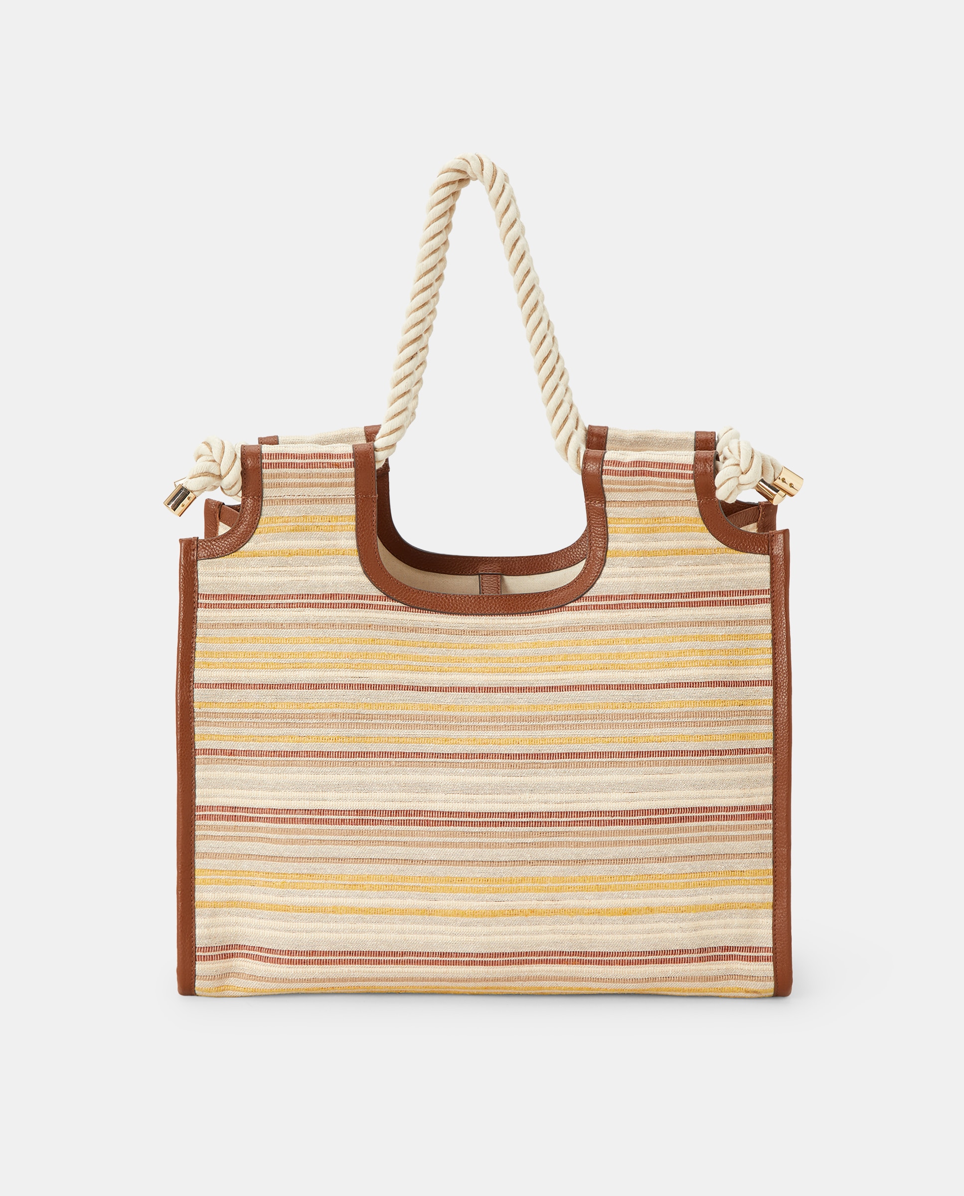Imagen 0 de Shopper rayas con asa de cordón