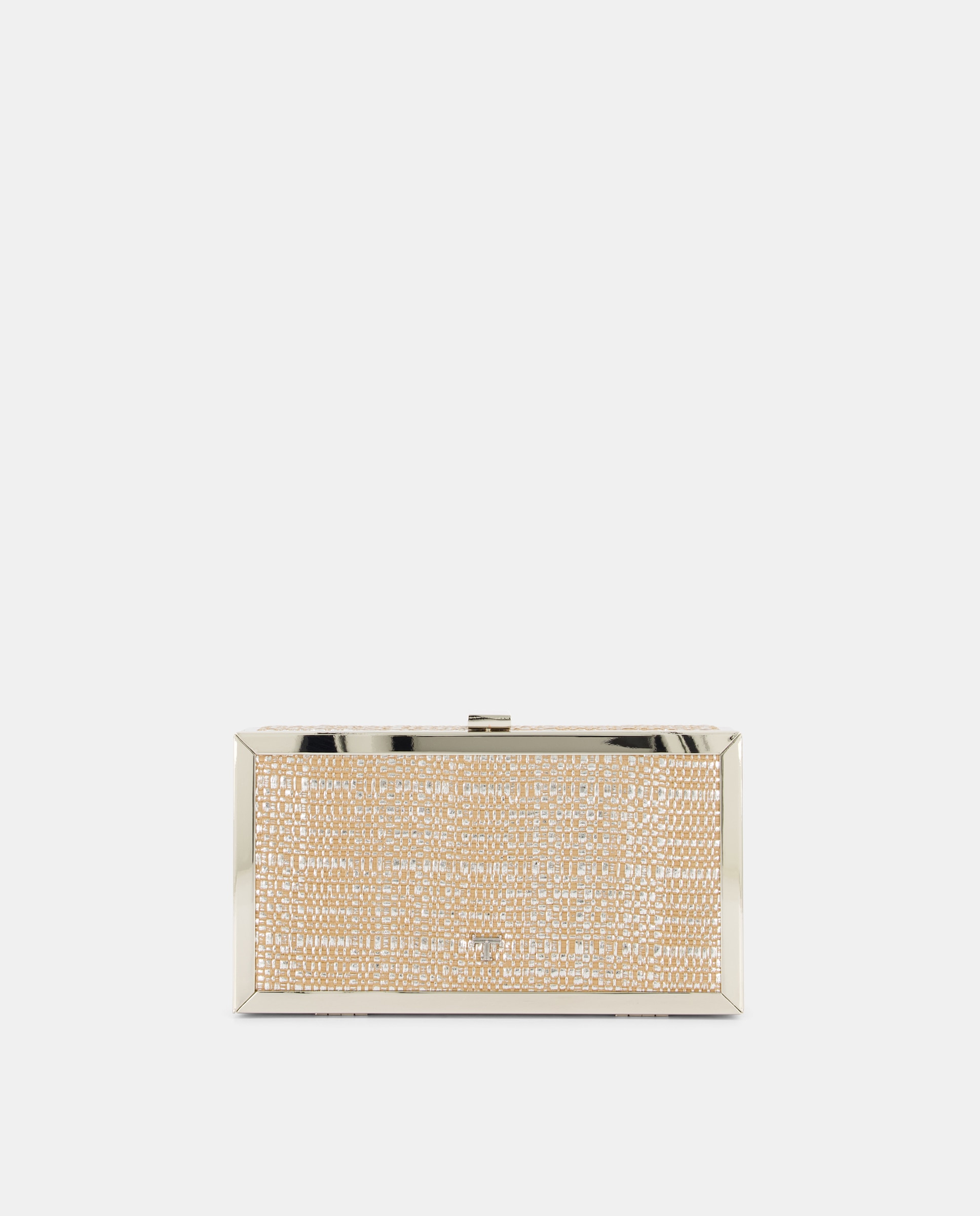 Imagen 0 de Bolso frame caja hilo metálico