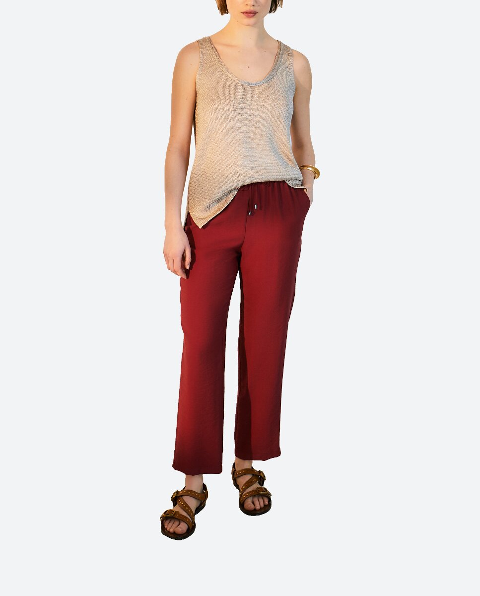 Imagen 0 de Pantalón liso pijamero de mujer