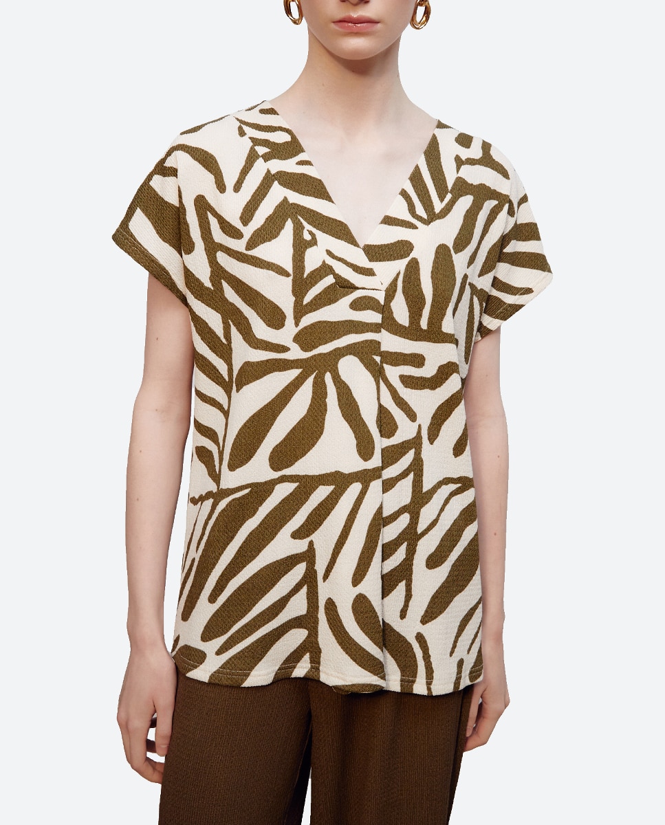 Imagen 0 de Camiseta de mujer estampada manga corta