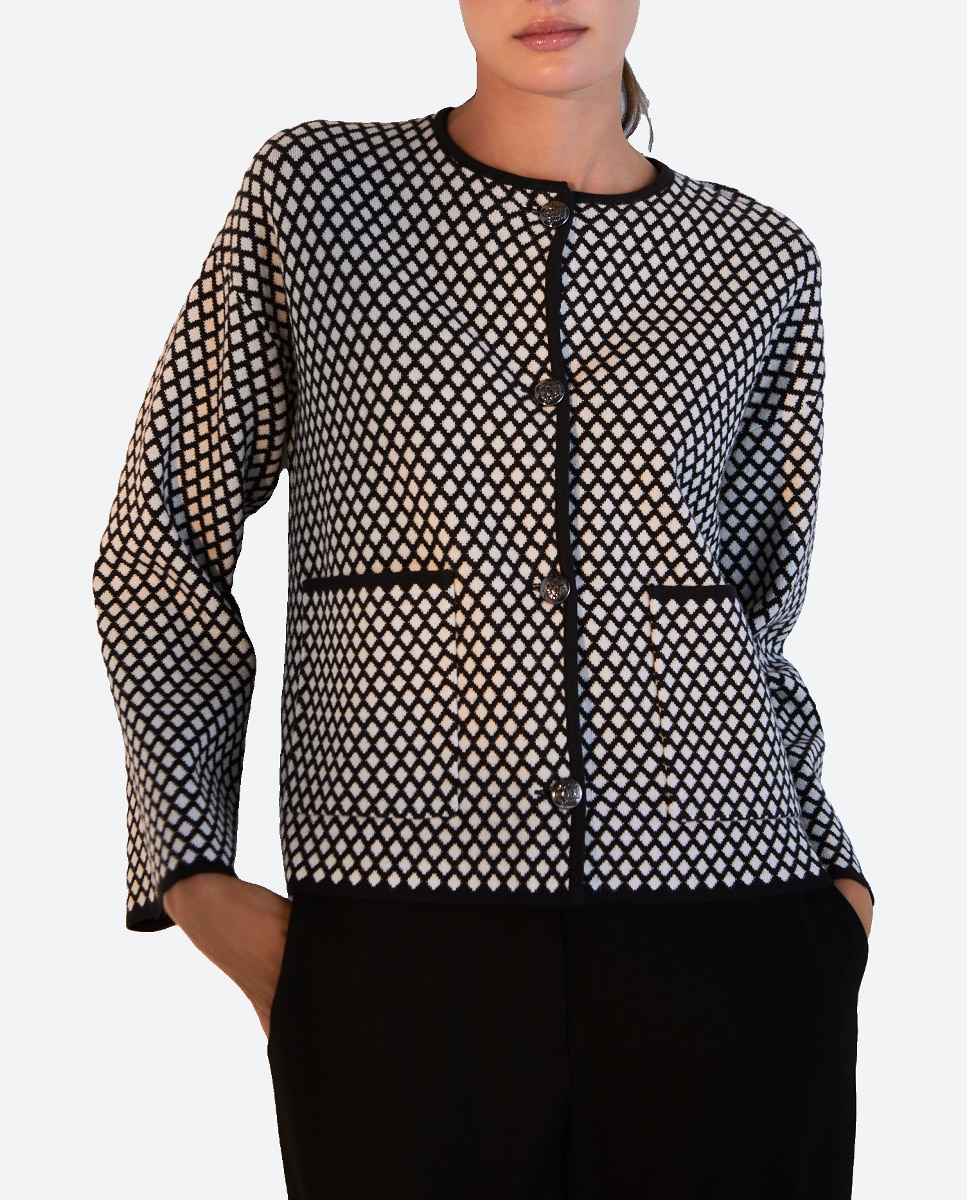 Imagen 0 de Chaqueta de punto de mujer con botón dorado