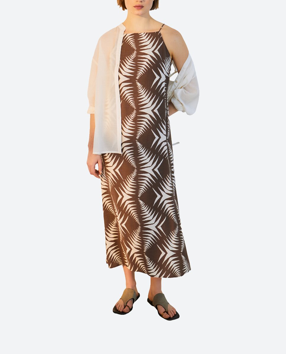 Imagen 0 de Vestido midi sin mangas de mujer