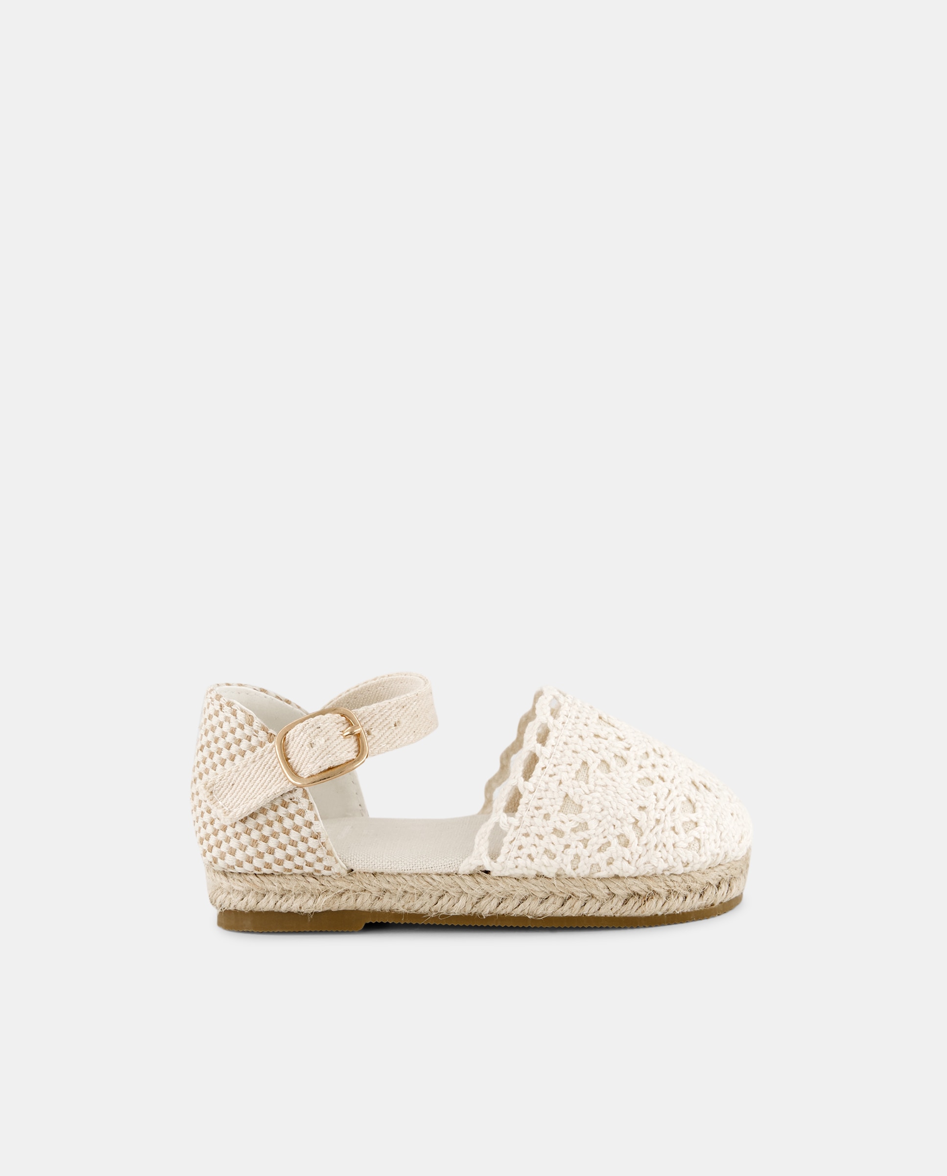 Imagen 0 de Sandalia de yute crochet de bebé niña