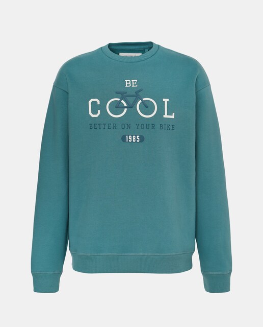 Imagen 0 de Sudadera cuello caja con print de hombre