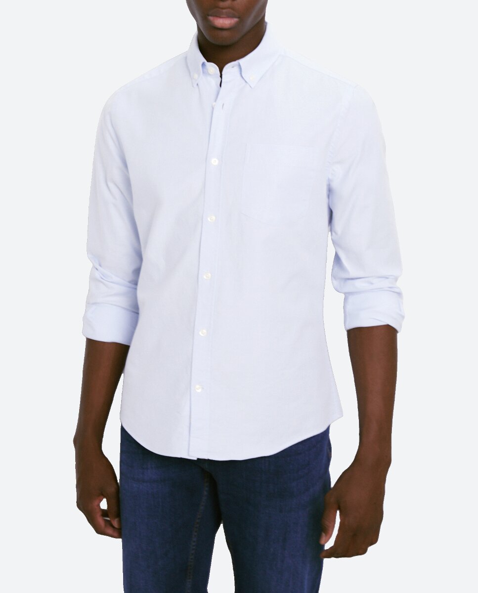 Imagen 0 de Camisa manga larga para hombre oxford lisa