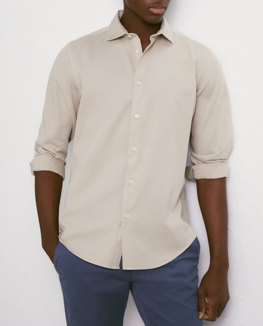 Imagen 0 de Camisa manga larga para hombre garment dyed