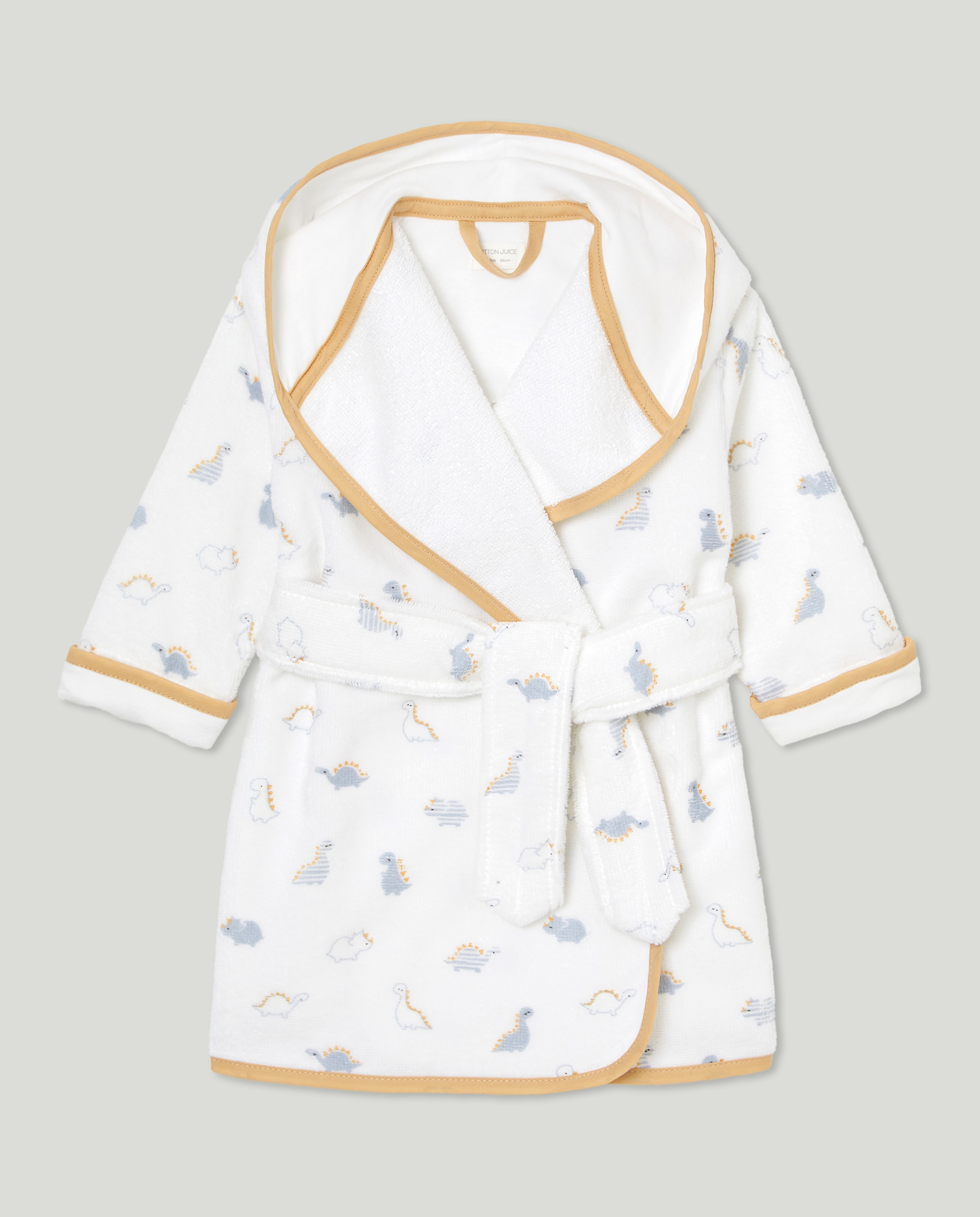 Imagen 0 de Albornoz de bebé niño con estampado dinosaurios