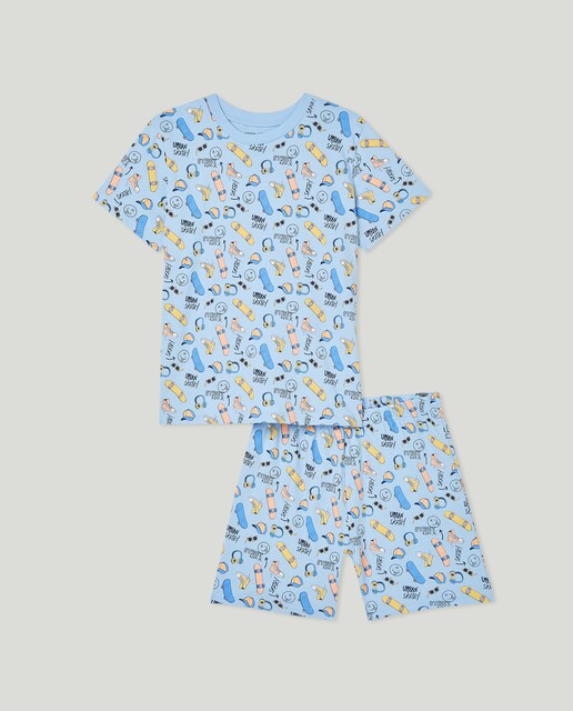 Imagen 0 de Pijama de dos piezas de niño con estampado Skate