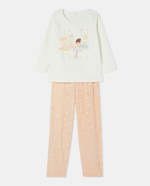 Imagen 0 de Pijama de dos piezas de niña con estampado de bailarinas