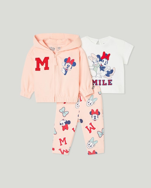 Imagen 0 de Conjunto de bebé niña con estampado Minnie