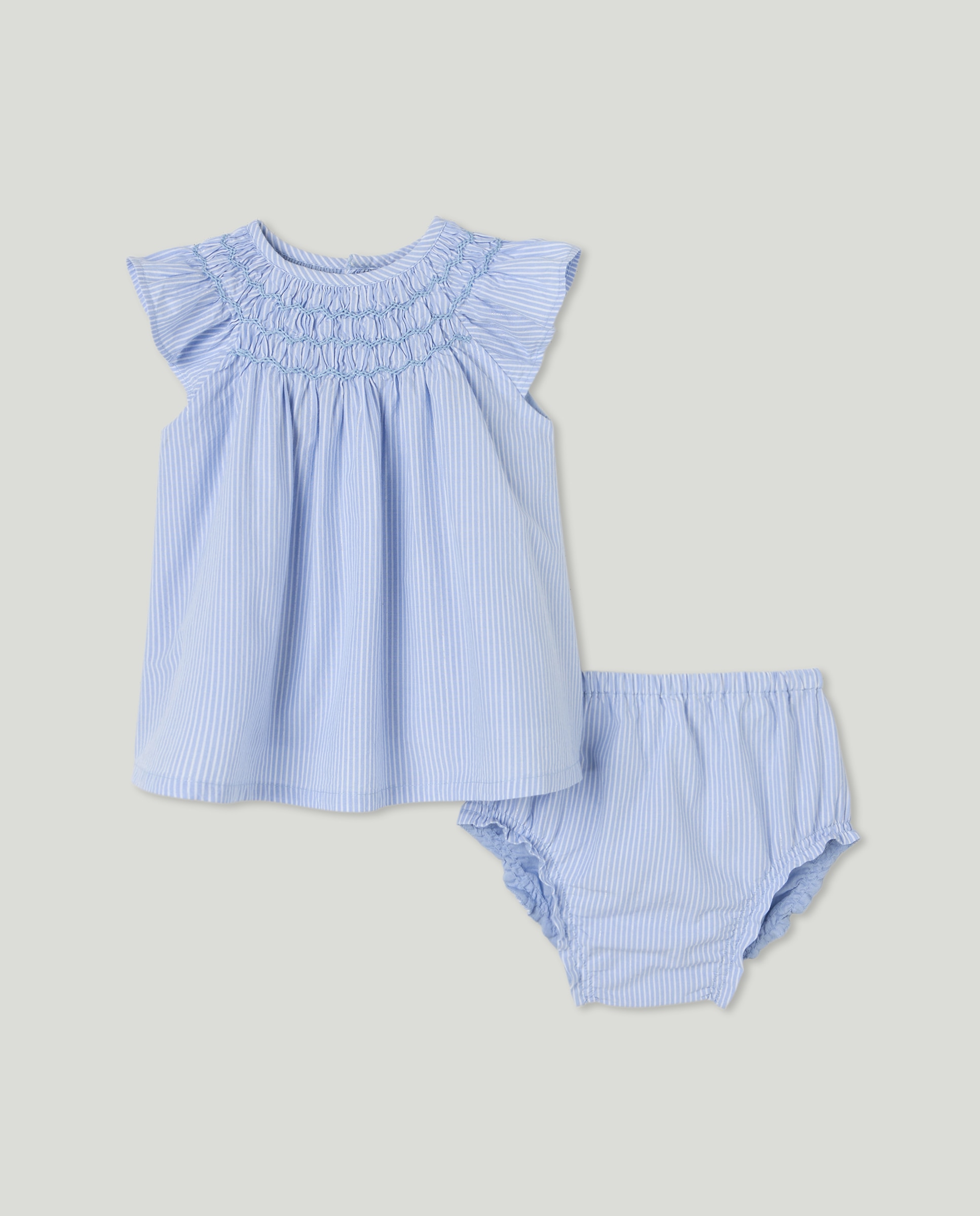 Imagen 0 de Vestido de bebé niña con print a rayas