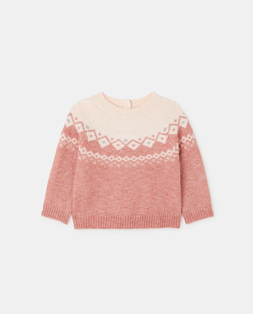 Imagen 0 de Jersey de bebé niño cuello redondo con cenefa