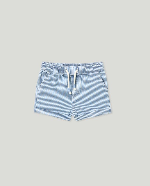 Imagen 0 de Bermuda vaquera con rayas de bebé niño