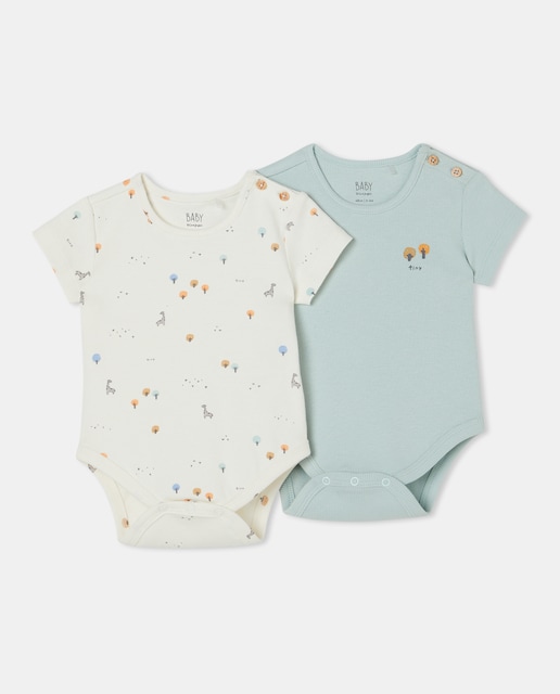 Imagen 0 de Pack de dos bodies de bebé con dibujos