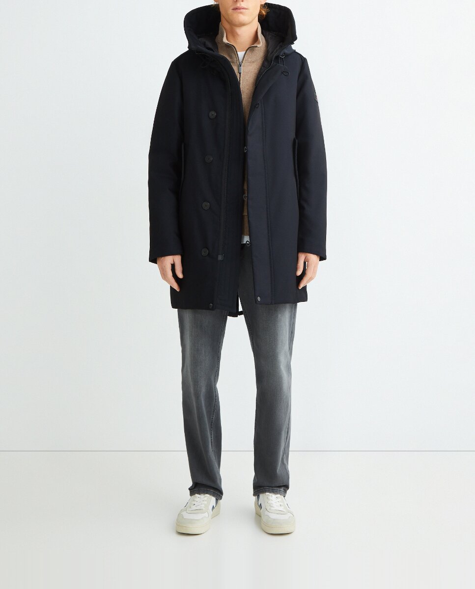 Imagen 0 de Parka de hombre duradera con tela fabricada en italia