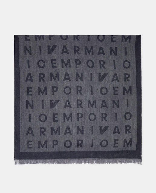 Imagen 0 de Bufanda de hombre en viscosa con logos allover